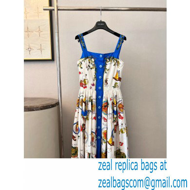 Dolce & Gabbana BLUE FLOWER PRINTED DRESS 02 2022 - Click Image to Close